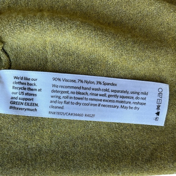 EILEEN FISHER Chartreuse Sweater Size XL - Picture 7 of 9